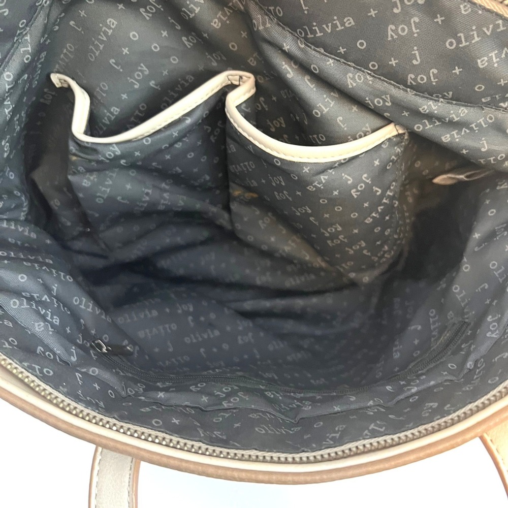 Olivia + Joy Tote Bag Purse Work Travel Shoulder Bag Faux Leather - Picture 8 of 11